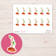 DDZ-12973 planner sticker sheet with enlarged sticker detail