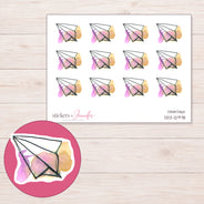 DDZ-12978 planner sticker sheet with enlarged sticker detail
