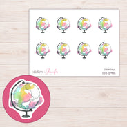 DDZ-12985 planner sticker sheet with enlarged sticker detail