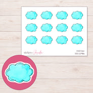 DDZ-12986 planner sticker sheet with enlarged sticker detail