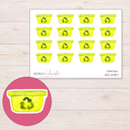 DDZ-12987 planner sticker sheet with enlarged sticker detail