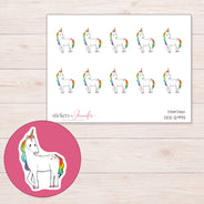 DDZ-12993 planner sticker sheet with enlarged sticker detail