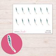 DDZ-12998 planner sticker sheet with enlarged sticker detail
