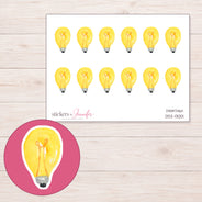 DDZ-13001 planner sticker sheet with enlarged sticker detail