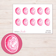 DDZ-13003 planner sticker sheet with enlarged sticker detail