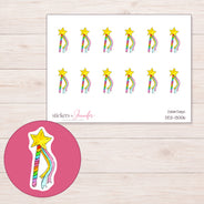 DDZ-13006 planner sticker sheet with enlarged sticker detail