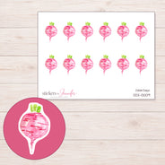DDZ-13009 planner sticker sheet with enlarged sticker detail