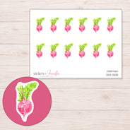 DDZ-13015 planner sticker sheet with enlarged sticker detail
