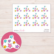 DDZ-13024 planner sticker sheet with enlarged sticker detail