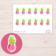 DDZ-13027 planner sticker sheet with enlarged sticker detail
