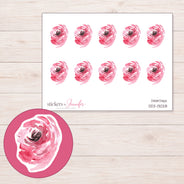 DDZ-13028 planner sticker sheet with enlarged sticker detail