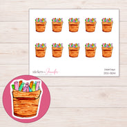 DDZ-13041 planner sticker sheet with enlarged sticker detail
