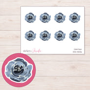 DDZ-13046 planner sticker sheet with enlarged sticker detail