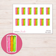 DDZ-13059 planner sticker sheet with enlarged sticker detail