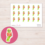 DDZ-13114 planner sticker sheet with enlarged sticker detail