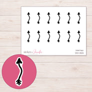 DDZ-13125 planner sticker sheet with enlarged sticker detail