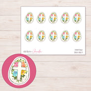 DDZ-13127 planner sticker sheet with enlarged sticker detail