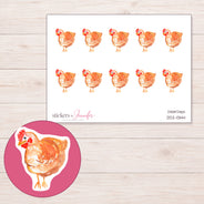 DDZ-13144 planner sticker sheet with enlarged sticker detail