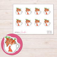 DDZ-13151 planner sticker sheet with enlarged sticker detail