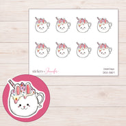 DDZ-13157 planner sticker sheet with enlarged sticker detail