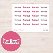 DDZ-13164 planner sticker sheet with enlarged sticker detail