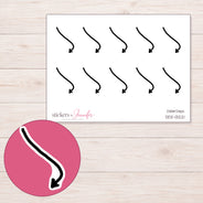 DDZ-13221 planner sticker sheet with enlarged sticker detail