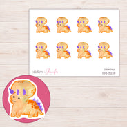 DDZ-13228 planner sticker sheet with enlarged sticker detail