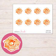 DDZ-13251 planner sticker sheet with enlarged sticker detail