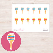 DDZ-13287 planner sticker sheet with enlarged sticker detail