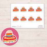 DDZ-13323 planner sticker sheet with enlarged sticker detail