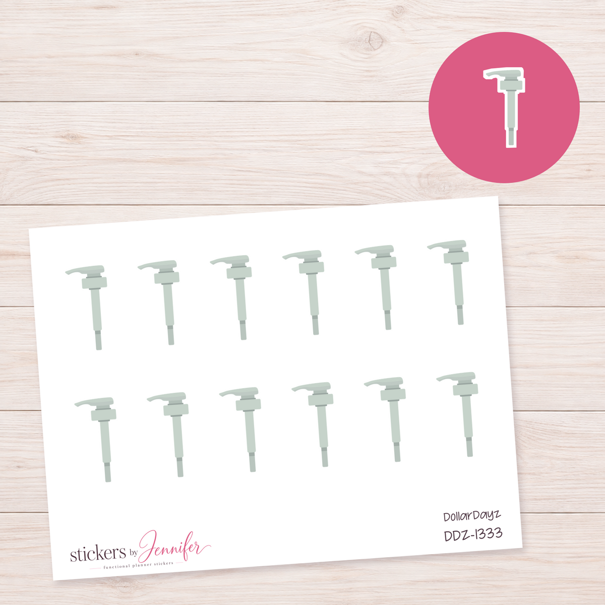 Syrup Pump Planner Stickers | DDZ-1333