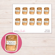 DDZ-13353 planner sticker sheet with enlarged sticker detail