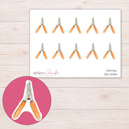 DDZ-13383 planner sticker sheet with enlarged sticker detail