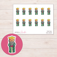 DDZ-13403 planner sticker sheet with enlarged sticker detail