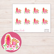 DDZ-13414 planner sticker sheet with enlarged sticker detail