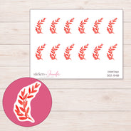 DDZ-13418 planner sticker sheet with enlarged sticker detail