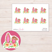 DDZ-13426 planner sticker sheet with enlarged sticker detail