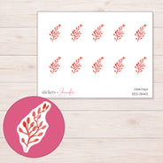 DDZ-13442 planner sticker sheet with enlarged sticker detail