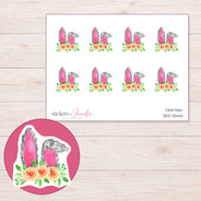 DDZ-13444 planner sticker sheet with enlarged sticker detail