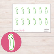 DDZ-13457 planner sticker sheet with enlarged sticker detail