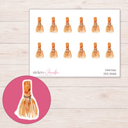 DDZ-13465 planner sticker sheet with enlarged sticker detail