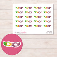DDZ-13475 planner sticker sheet with enlarged sticker detail