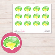 DDZ-13477 planner sticker sheet with enlarged sticker detail