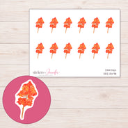 DDZ-13478 planner sticker sheet with enlarged sticker detail