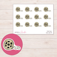 DDZ-13479 planner sticker sheet with enlarged sticker detail