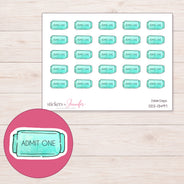 DDZ-13497 planner sticker sheet with enlarged sticker detail