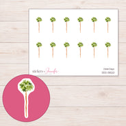 DDZ-13520 planner sticker sheet with enlarged sticker detail