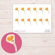 DDZ-13550 planner sticker sheet with enlarged sticker detail