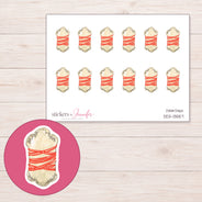 DDZ-13557 planner sticker sheet with enlarged sticker detail