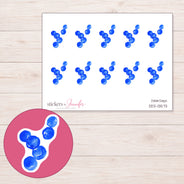 DDZ-13573 planner sticker sheet with enlarged sticker detail